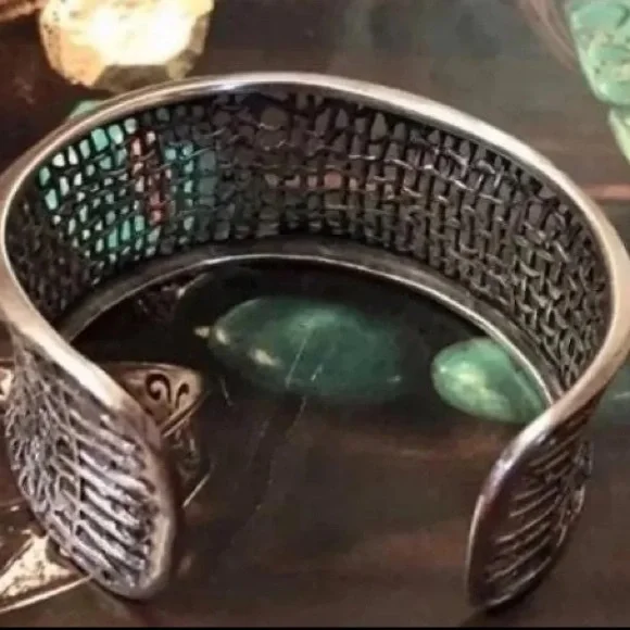 Vintage Silpada Oxidized Sterling Silver Mesh Cuff Bracelet B1625 - Picture 12 of 12